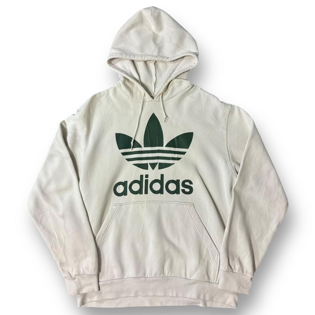 adidas トレフォイル ビッグロゴ プルオーバー パーカー オールド 古着