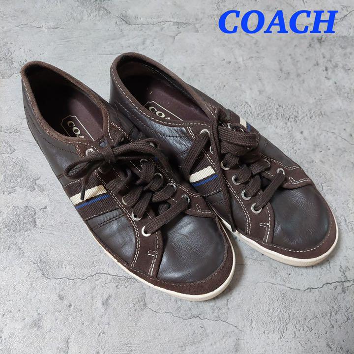 COACH　レザースニーカー　ダークブラウン　US8.5