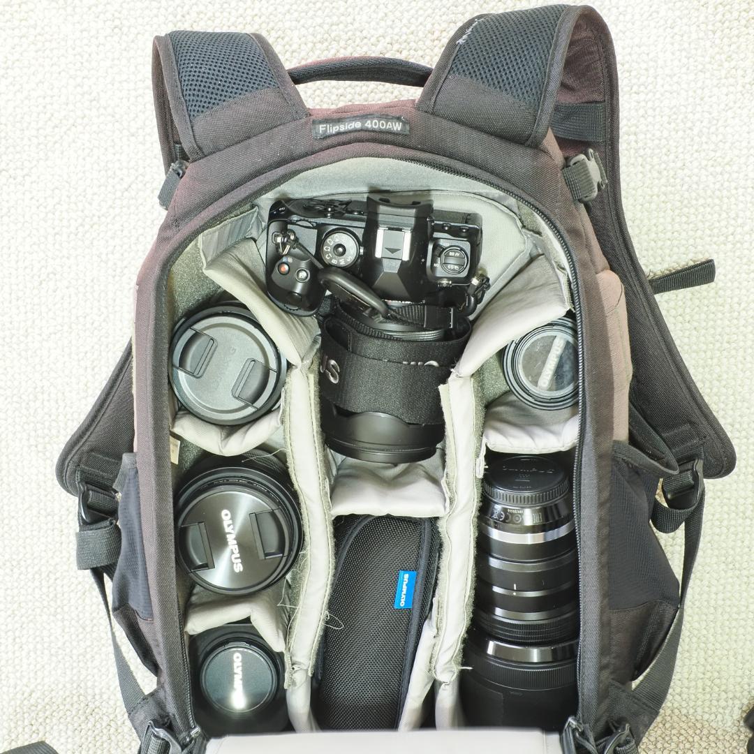 Lowepro Flipside 400AW カメラバッグ カーキと黒