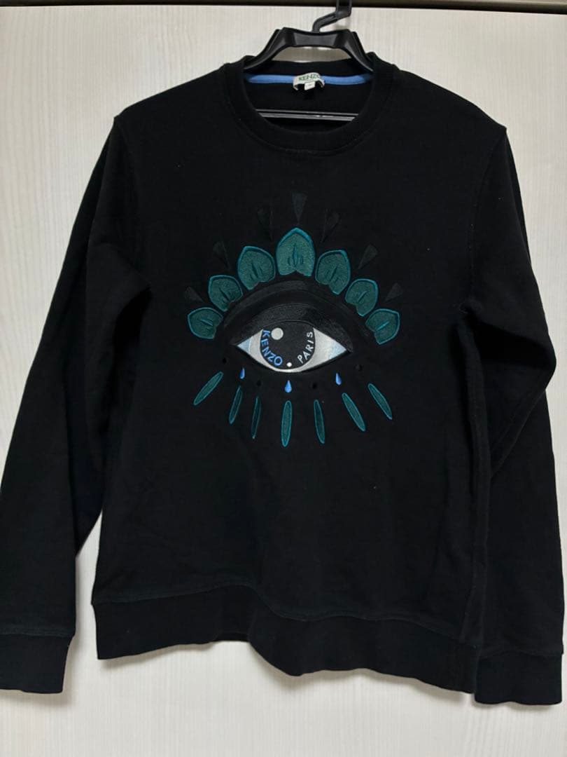 KENZO ブラック スウェット 目のデザインS・Kenzo