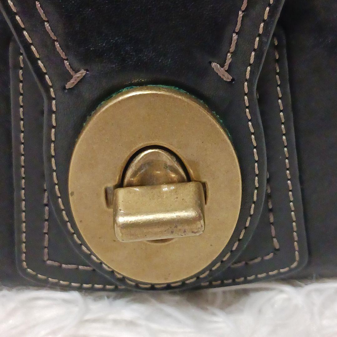 希少】COACH コーチ オールレザー ターンロック ハンドバッグ