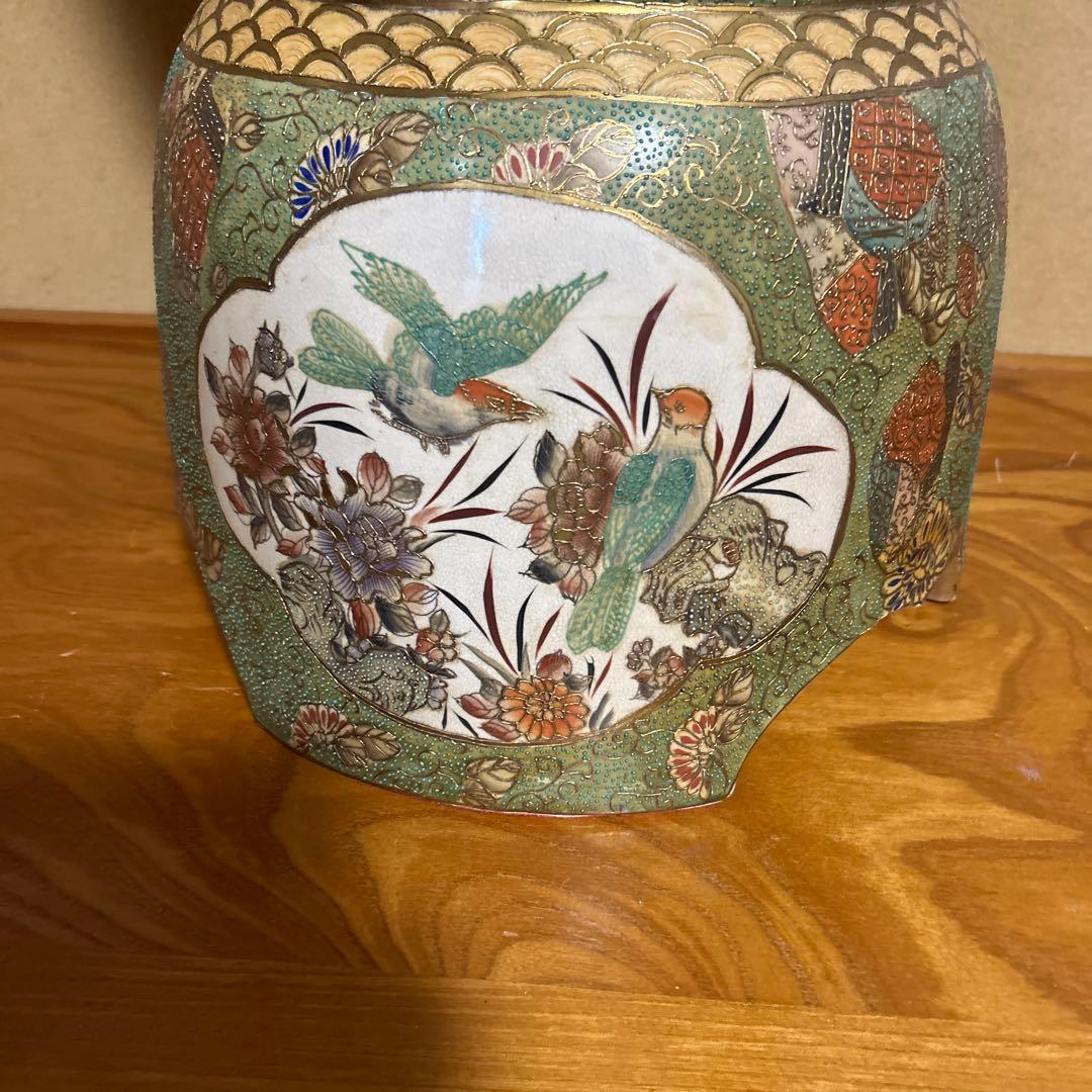 薩摩焼 沈香壺 大壺 戦国武者 花鳥風月 133センチ レア ヴィンテージ 骨董 薩摩焼 沈香壺 大壺 戦国武者 花鳥風月 133センチ レア ヴィンテージ 骨董