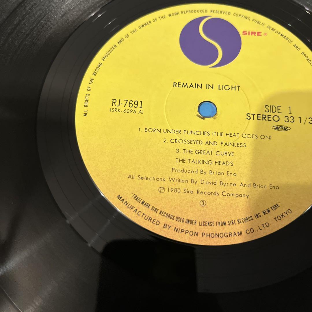 美品 TALKINGHEADS ／ REMAIN IN LIGHT レコード