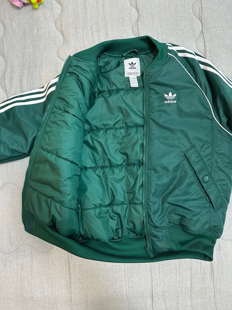 adidas ダークグリーン ダウンジャケットS・adidas