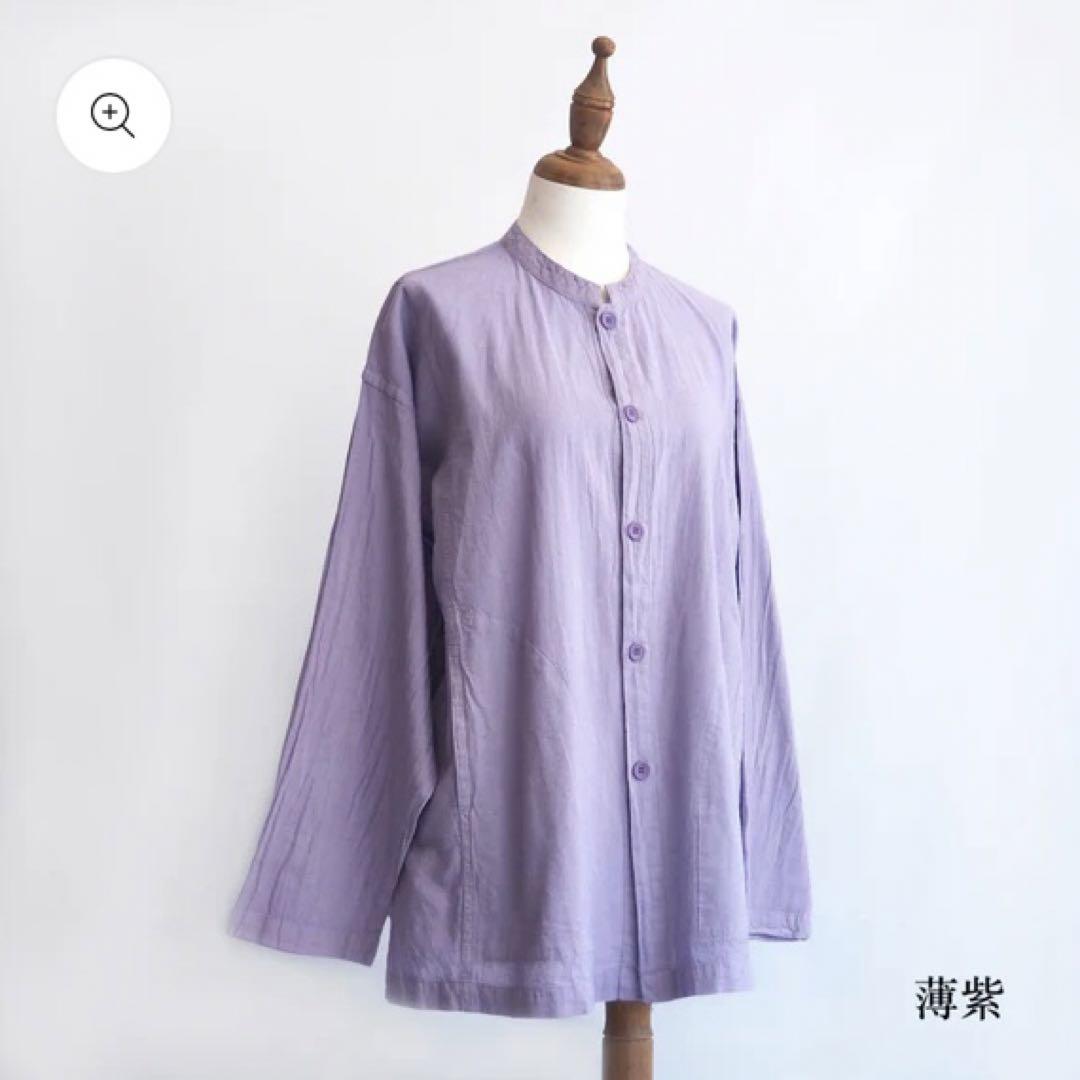 新品未使用】ヂェン先生の日常着、開襟シャツ、薄手、Mサイズ