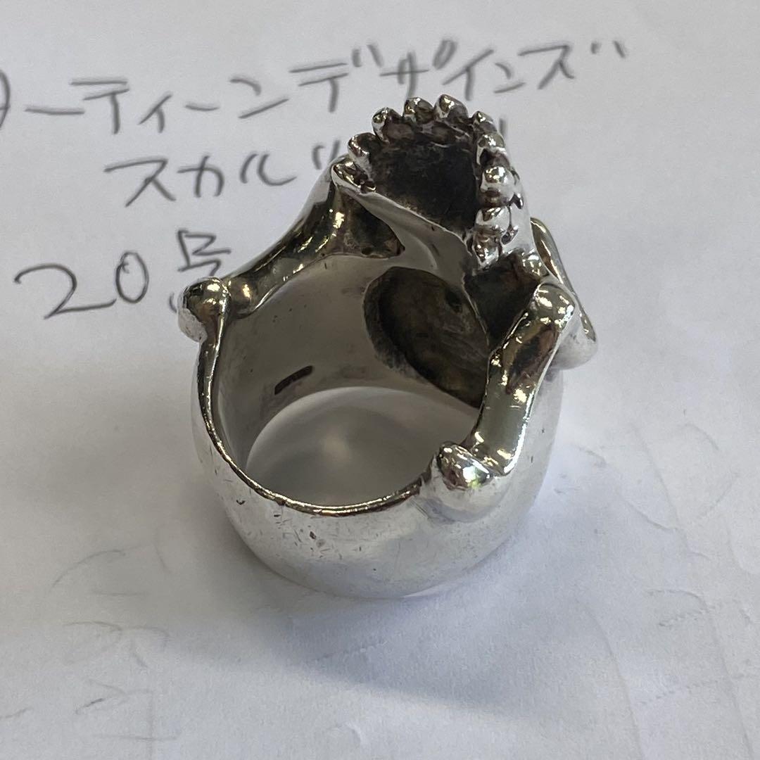 サーティーンデザインズ！大きめスカルリング 20号 シルバー925！エアロスミス サーティーンデザインズ！大きめスカルリング 20号 シルバー925