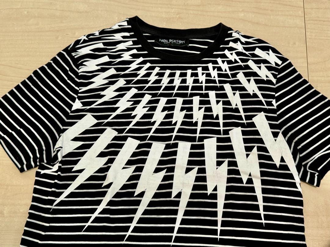 Neil Barrett ニット XSサイズ Neil Barrett ニールバレット ボルト ボーダー Tシャツ サイズ L