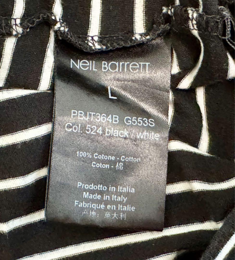 Neil Barrett ニット XSサイズ Neil Barrett ニールバレット ボルト ボーダー Tシャツ サイズ L