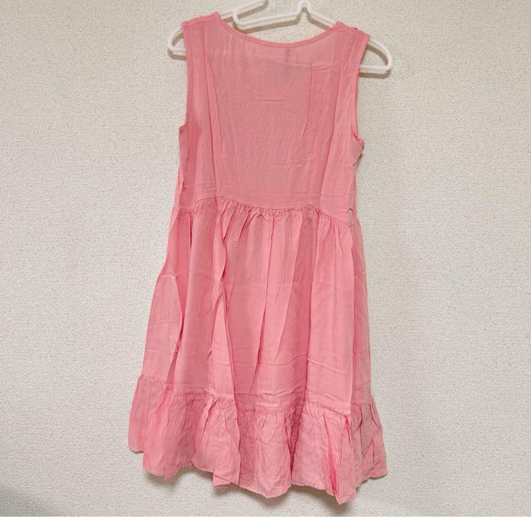 パジャマ レディース ネグリジェ 部屋着 ノースリーブ XXS ピンク