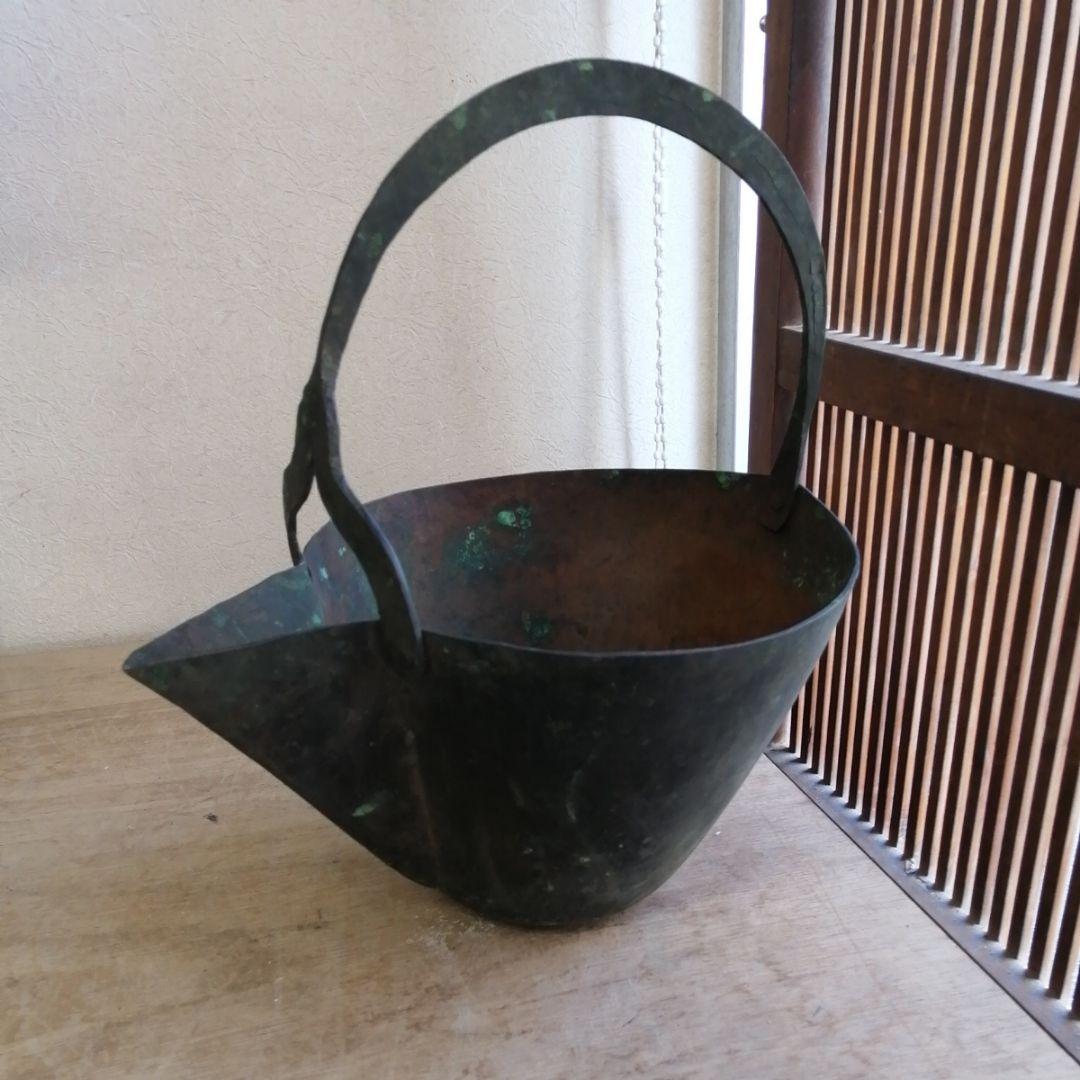 【超目玉枠】 骨董 銅器 器 手提げ 花入れ オブジェ 水差し 工芸品 【超目玉枠】 骨董 銅器 器 手提げ 花入れ オブジェ 水差し 工芸品
