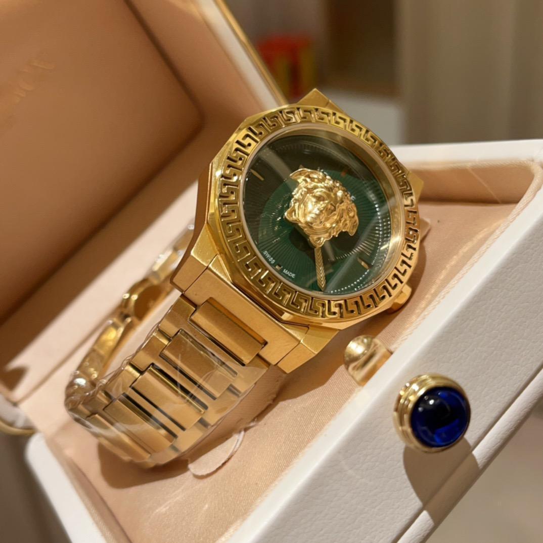 VERSACE クォーツ レディースウォッチ スケルトンケース 3Dメドゥーサ