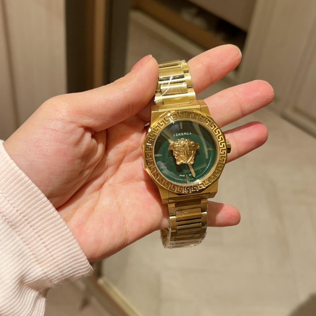 VERSACE クォーツ レディースウォッチ スケルトンケース 3Dメドゥーサ