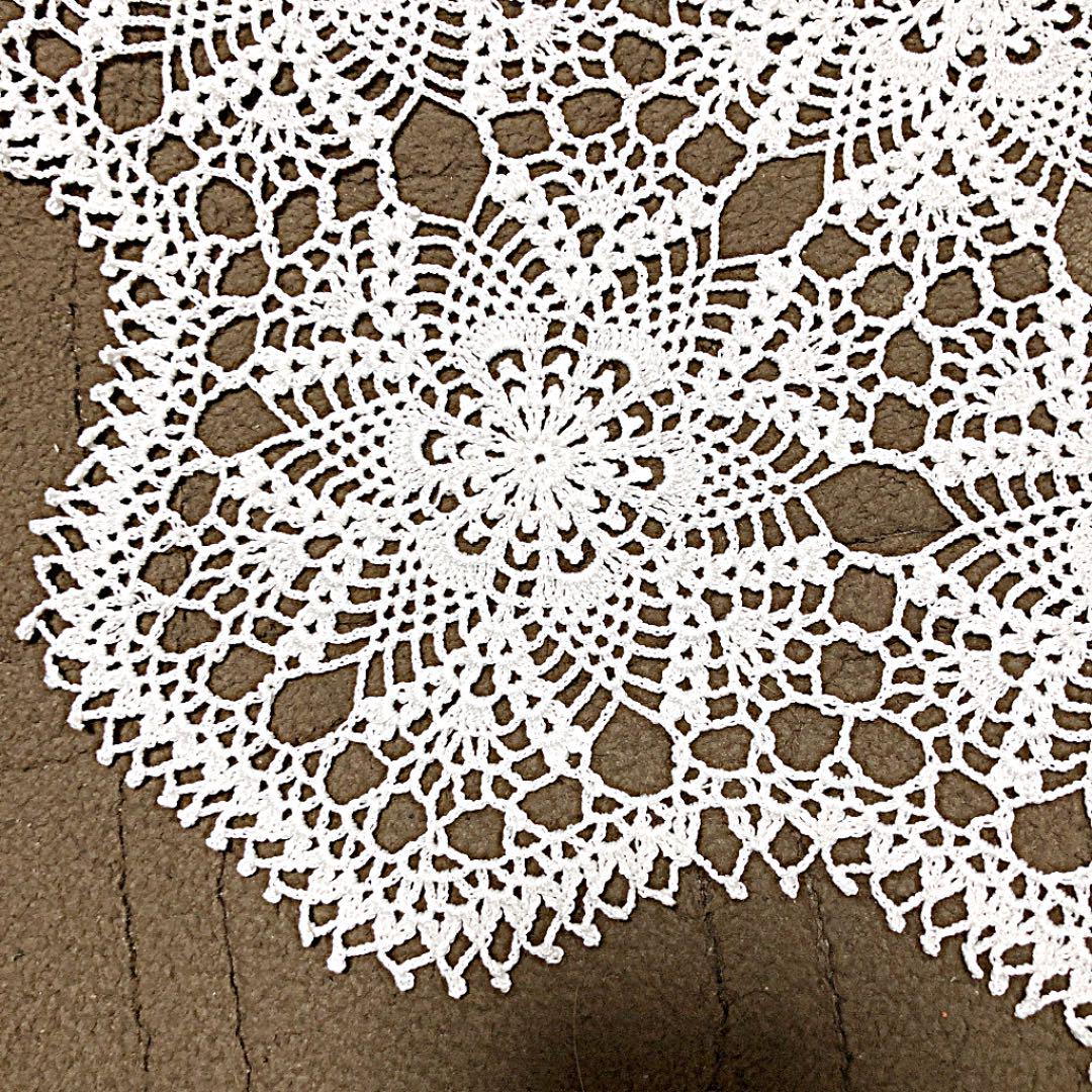 ハンドメイド レース編み ドイリー No.13