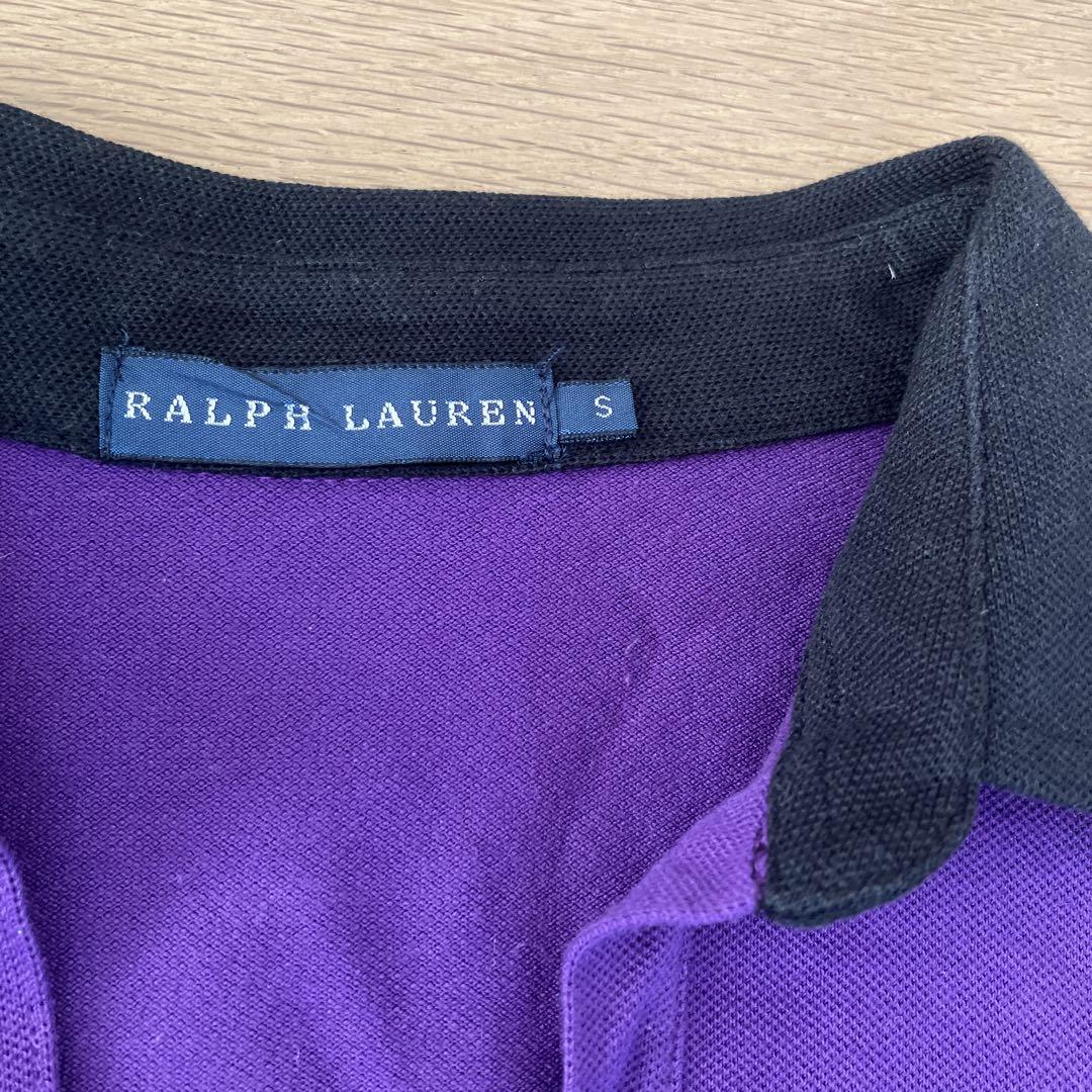 古着 90s USA製 Polo Ralph Lauren 紫×黒 ボーダー ラガー