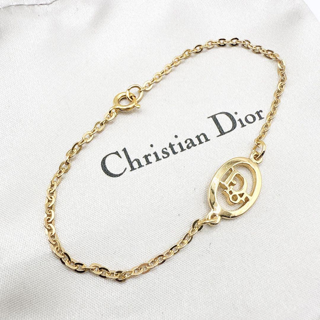 Christian Dior  ゴールド ブレスレット CDロゴ ビンテージ CDロゴチェーンブレスレット ゴールド ヴィンテージ|ディオール