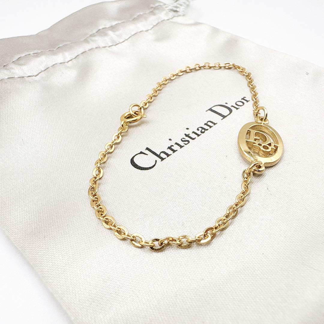 2694 極美品✨ Dior ブレスレット CD ロゴ ゴールド 希少 刻印