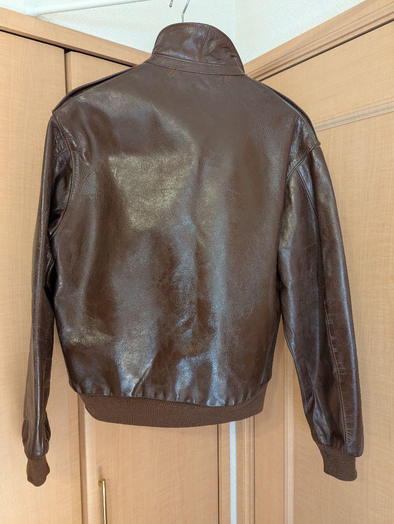 J*1様 AERO LETHER size42 A2 美品　リブ小穴あり