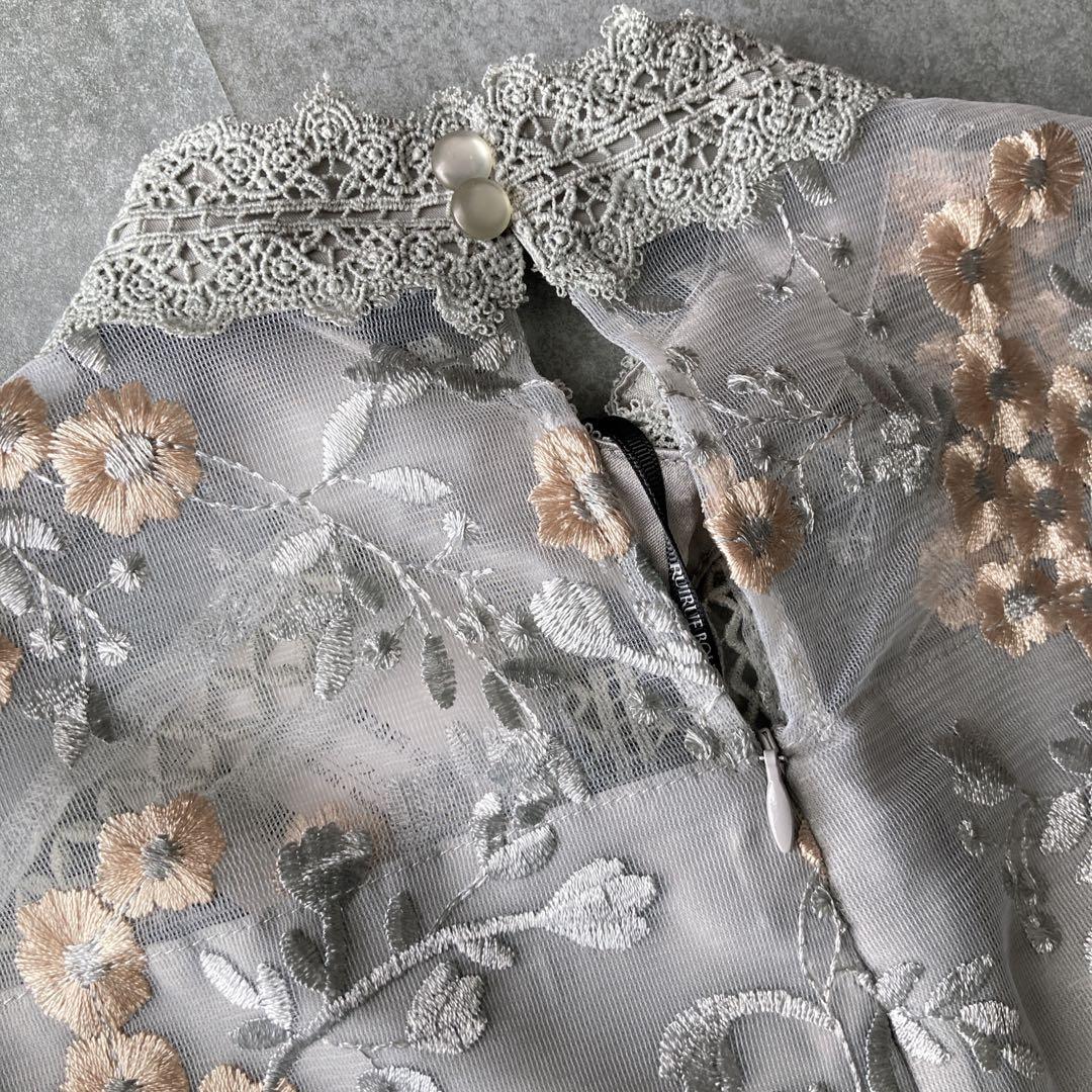 【新品未使用】RUIRUE BOUTIQUE フラワー刺繍レースワンピース LL 【新品未使用】RUIRUE BOUTIQUE フラワー刺繍レースワンピース LL