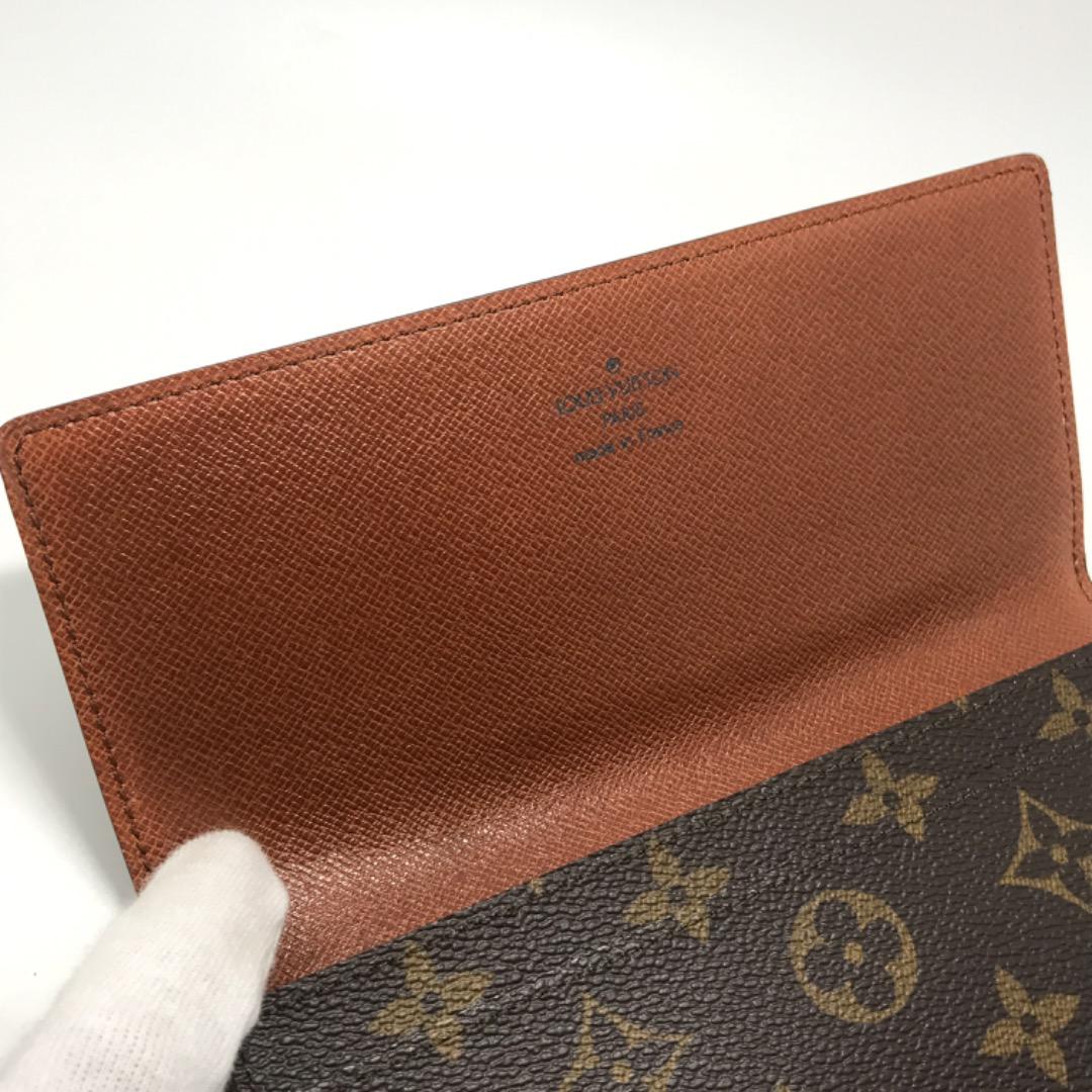 ルイヴィトン　モノグラム　ポルト円・3カルトクレディ　2つ折り財布　お札入れ