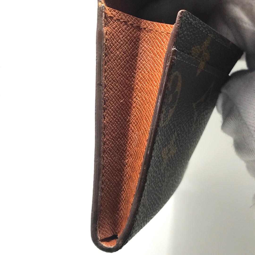 ルイヴィトン　モノグラム　ポルト円・3カルトクレディ　2つ折り財布　お札入れ
