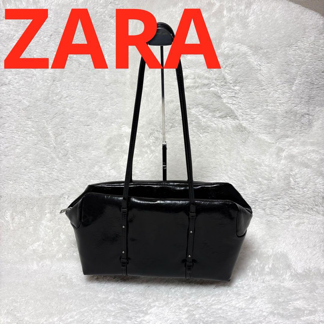 極美品✨完売品 ザラ ZARA ロングショルダーバッグ ブラック 黒