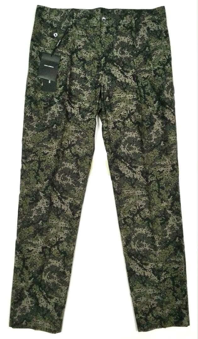 DOLCE GABBANA カモフラージュ柄 綿パンツ イタリア製 46S D G Dolce&Gabbana