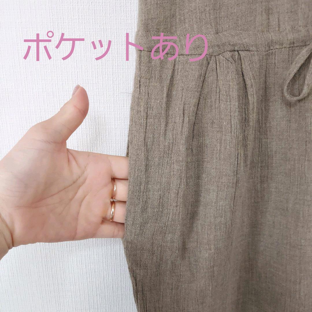 日本最大のブランド ザラベーシック【夏服】コットン100%リップル生地オールインワン カーキ色 オールインワン 日本最大のブランド ザラベーシック【夏服】コットン100%リップル生地オールインワン カーキ色 オールインワン