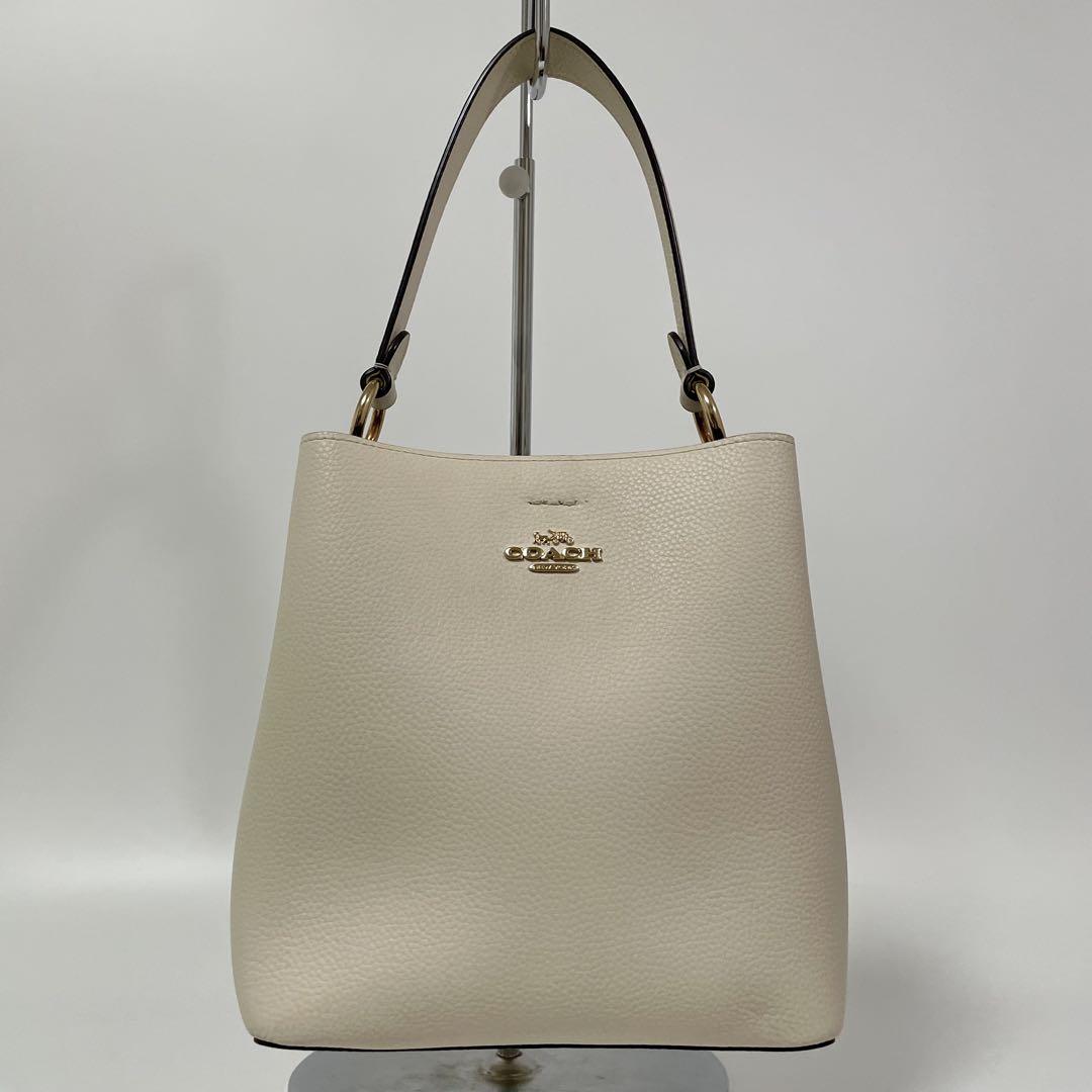 美品】コーチ タウンバケット 2way ショルダーバック アイボリー