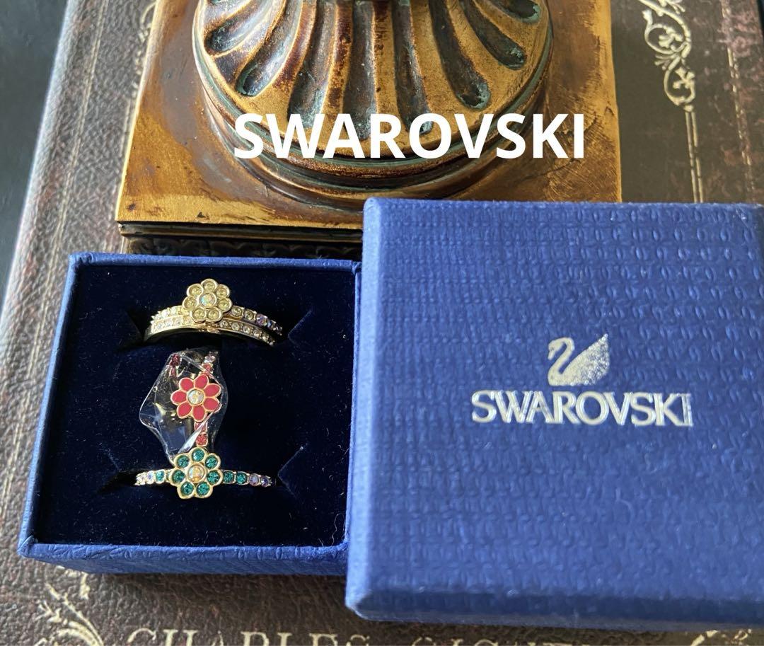 【激安アウトレット!】 SWAROVSKI スワロフスキー 指輪 リング 4本セット アクセサリー