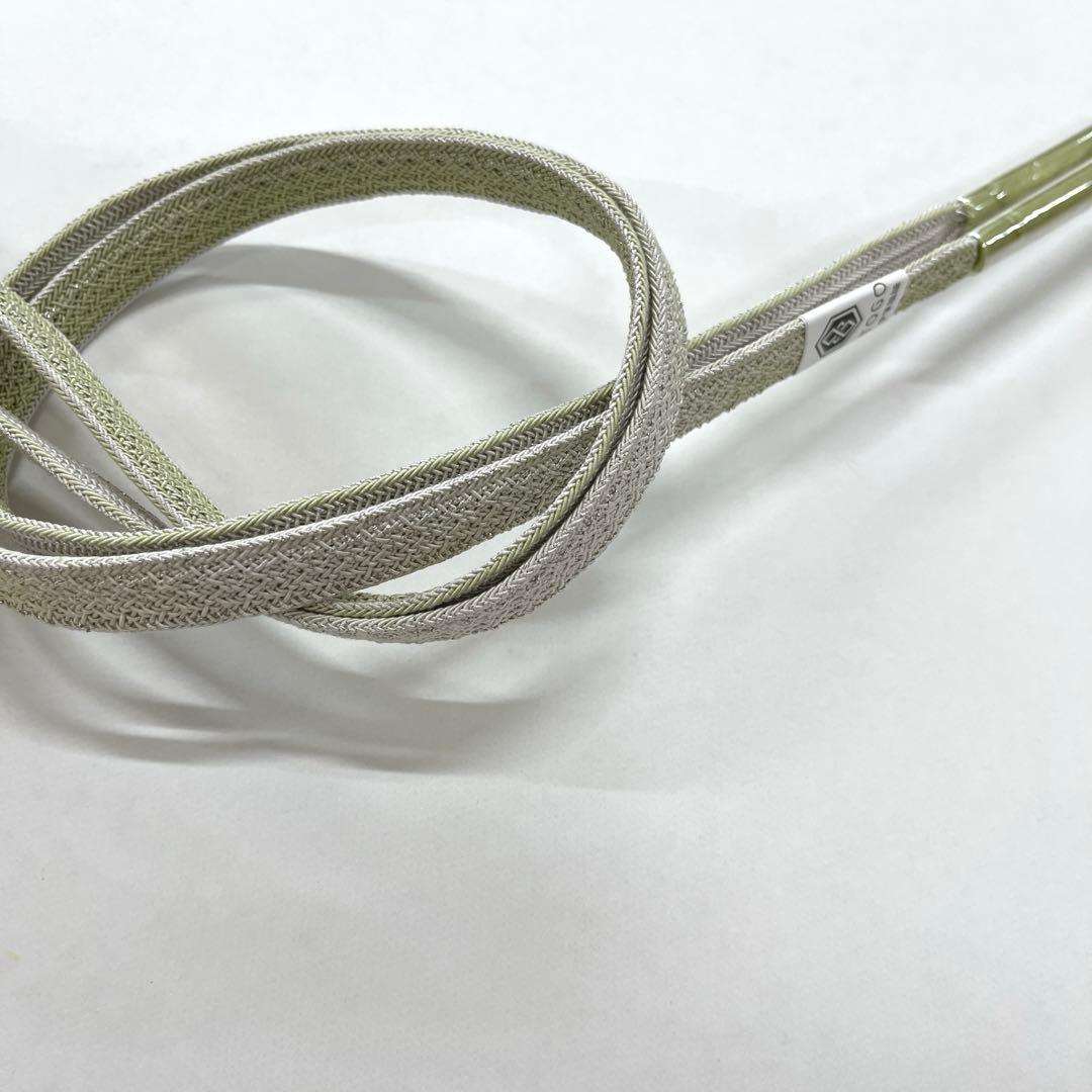 正絹 夏帯締め 伊賀組紐 裏柳色(未使用品)【ITOGO】 正絹 夏帯締め 伊賀組紐 裏柳色(未使用品)【ITOGO】