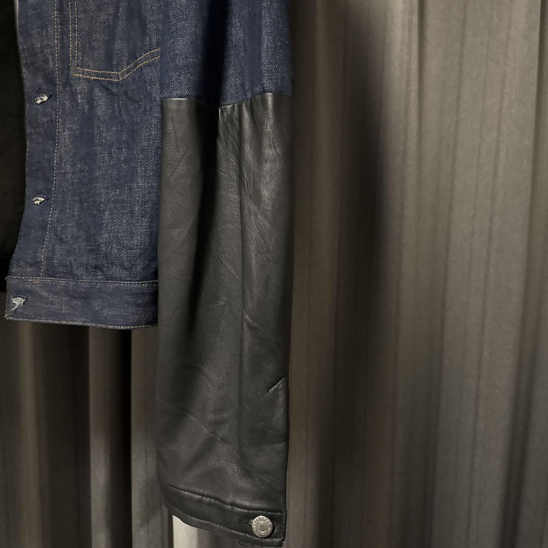 ジャケット・アウター 2003ss helmut lang leather denim jacket