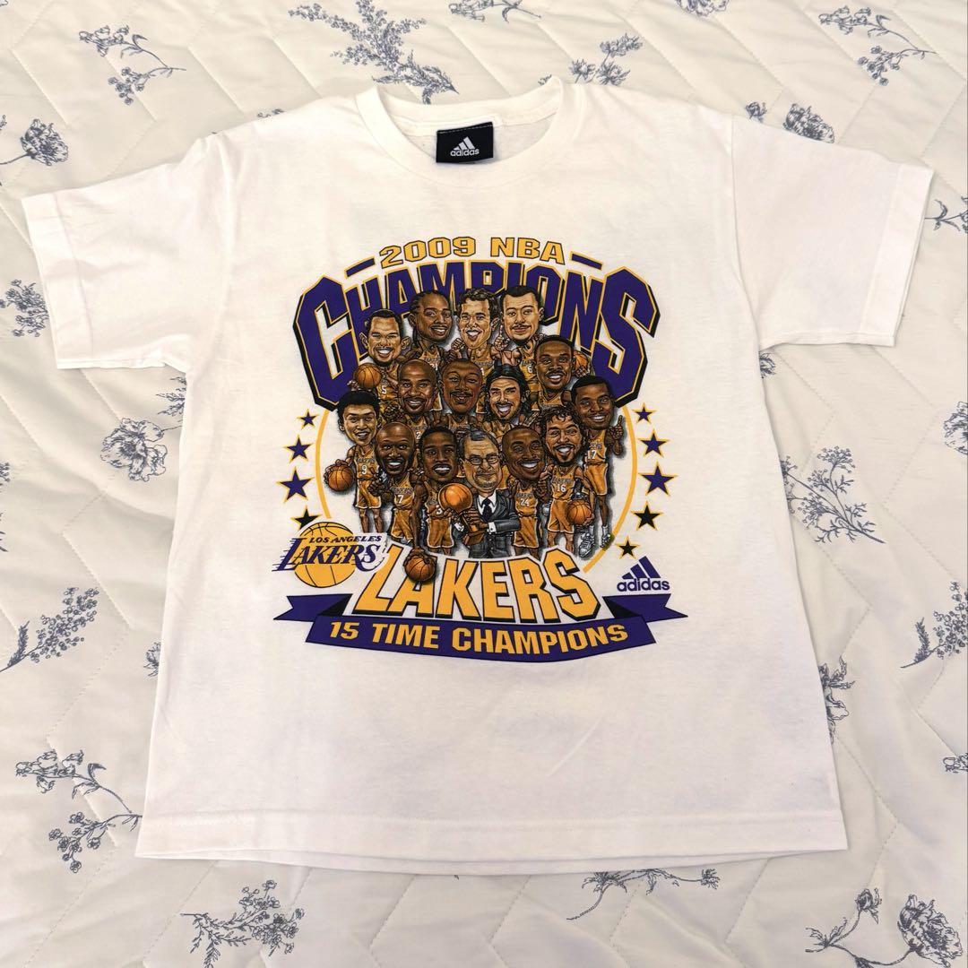 たぬき 希少 2009 レイカーズ 未使用 NBAチャンピオン M アディダス Tシャツ ウェア