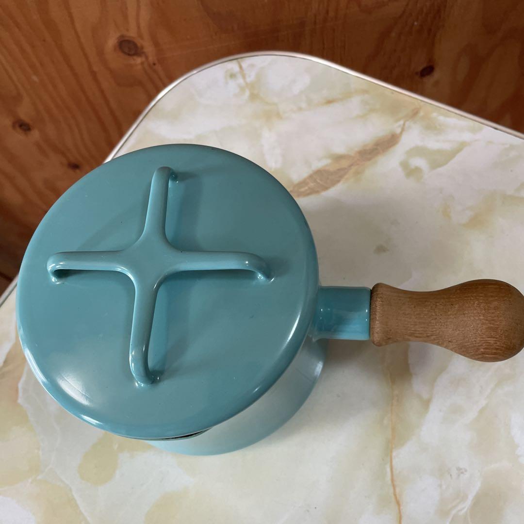 ダンスク　DANSK コベンスタイル　片手鍋　ソースパン　ターコイズ　ホーロー鍋
