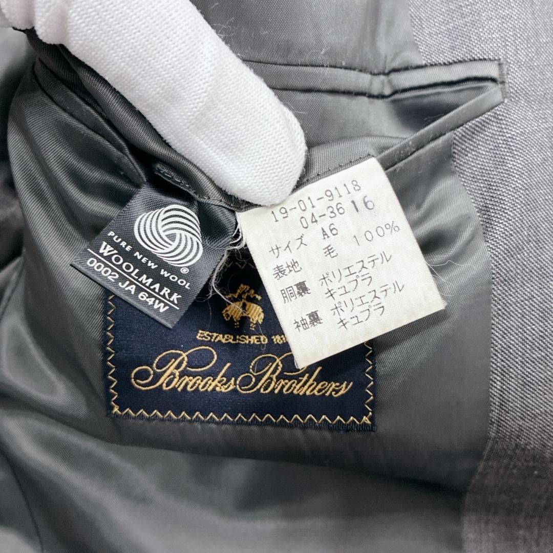 極美品Brooks Brothers セットアップ シングル グレー 背抜き 夏