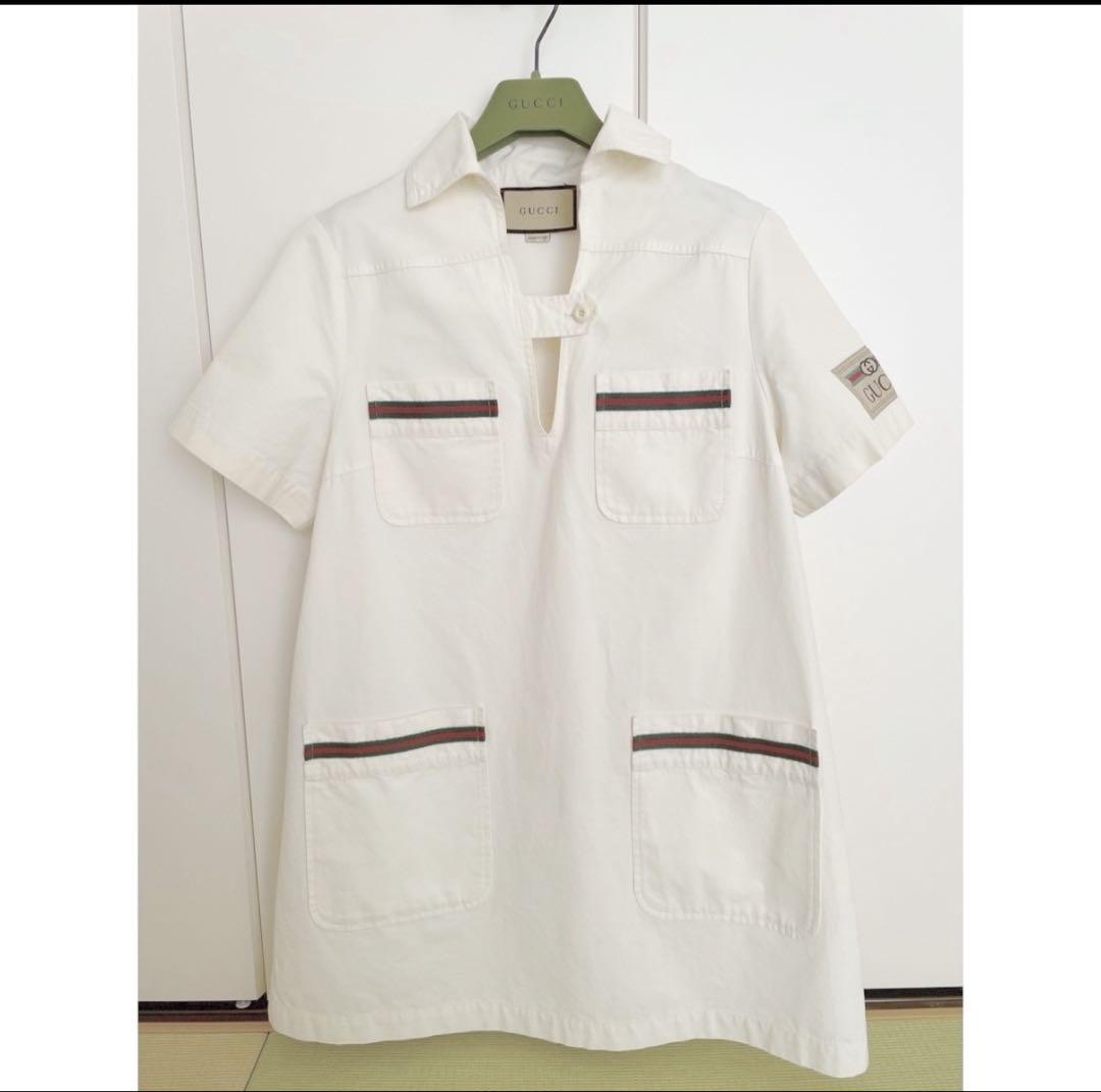 GUCCI ワンピース　コットンドレス　半袖　膝上丈　661760