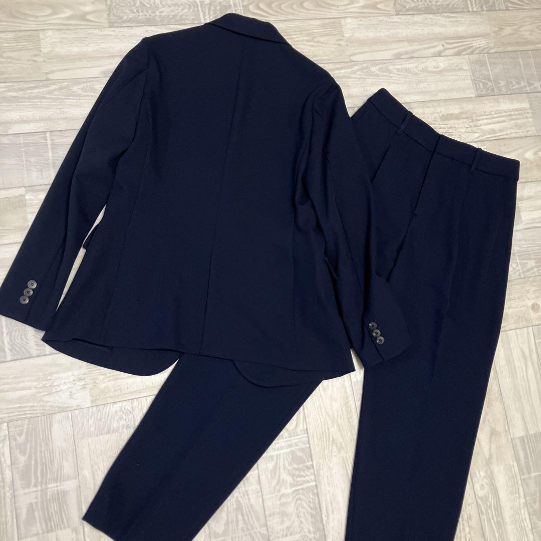 新品　ユニクロ　感動ジャケット&感動タックパンツセット　M ネイビー