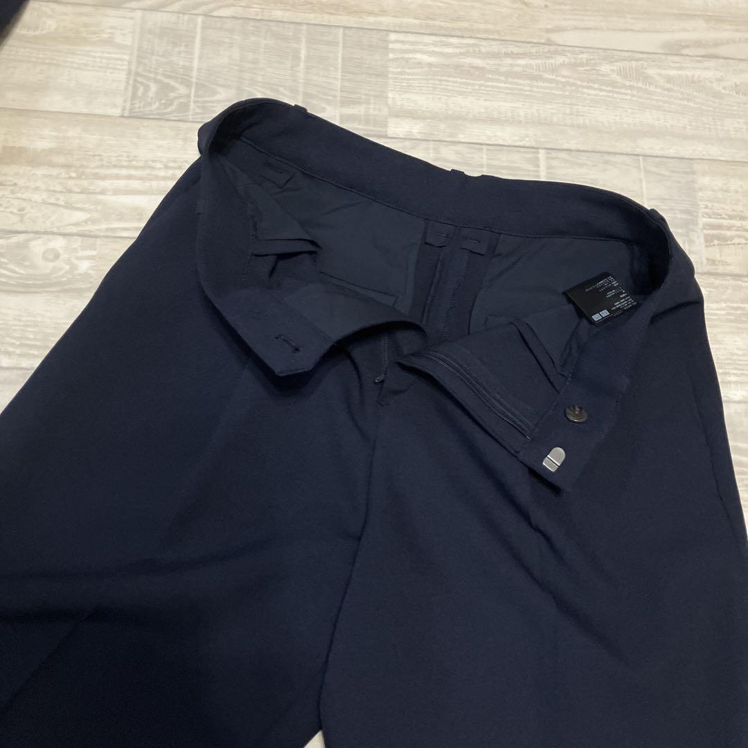 新品　ユニクロ　感動ジャケット&感動タックパンツセット　M ネイビー