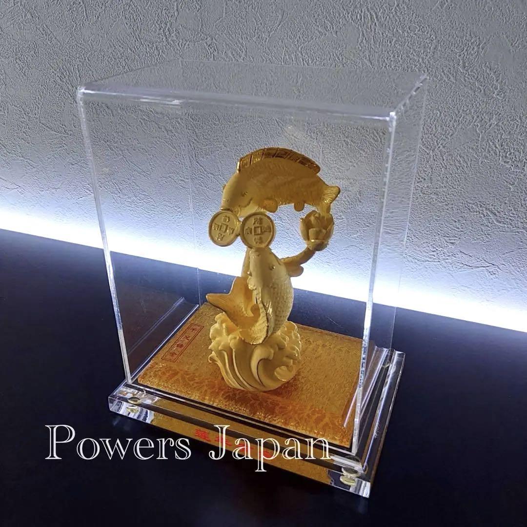 中国 香港 マカオ 鯉 骨董品 オブジェ 縁起物 インテリア 20×17cm 画像1