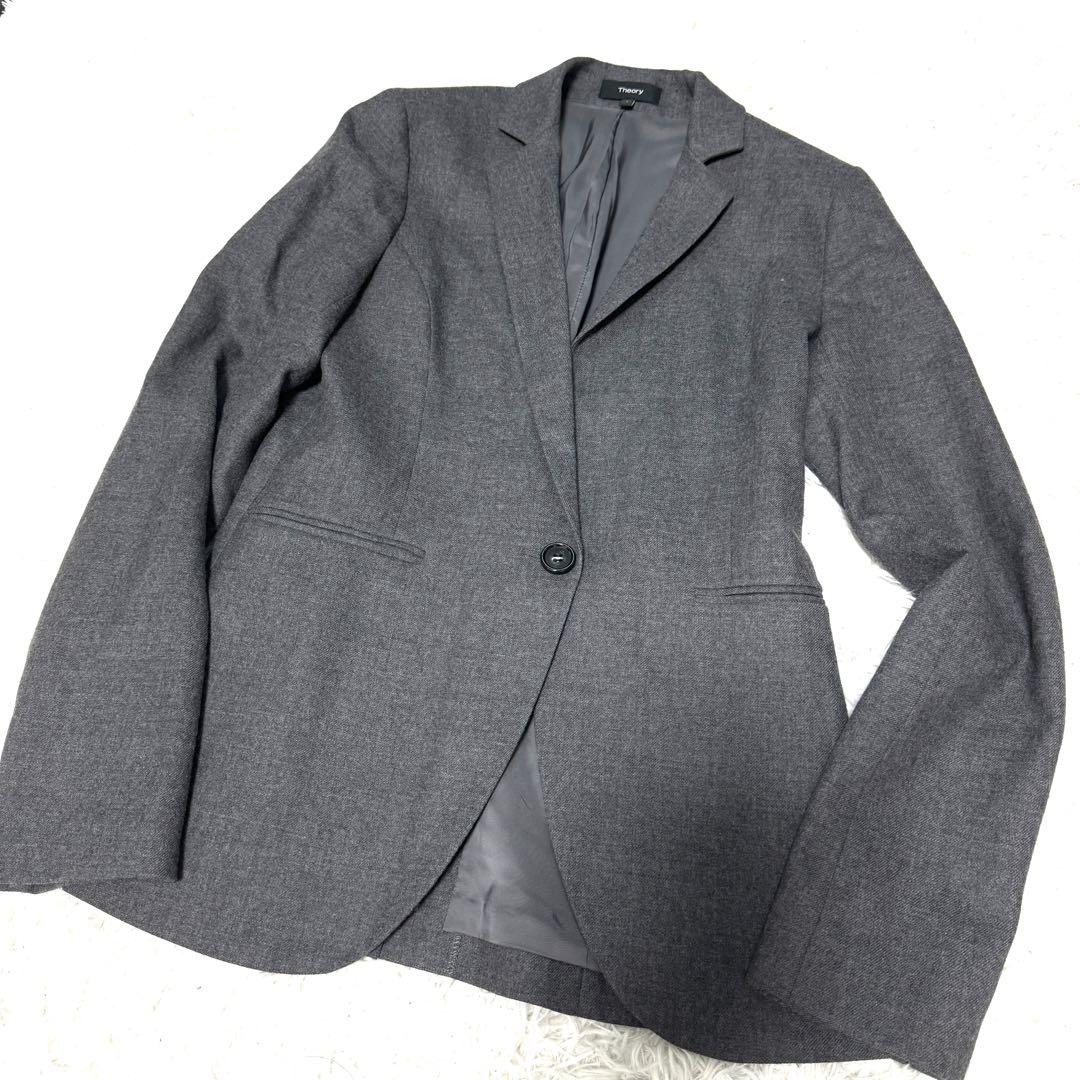 セオリー　theory パンツ　スーツ　セットアップ　ウール　グレー　XL