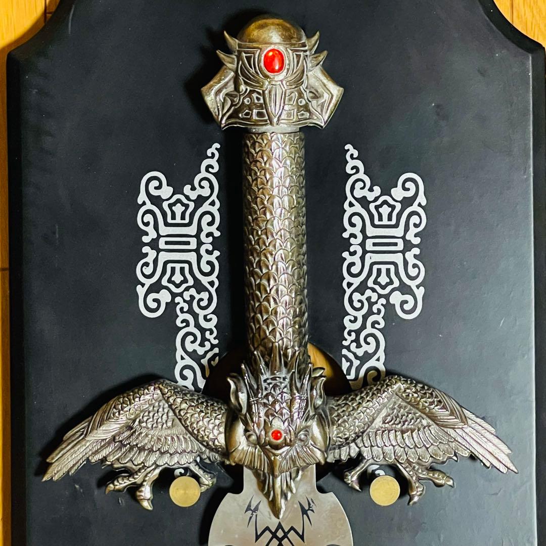 【希少】金属製 洋剣 模造剣 デスブリンガー エクスカリバー 悪魔 飾り台 希少】金属製 洋剣 模造剣 デスブリンガー エクスカリバー 悪魔 飾り台