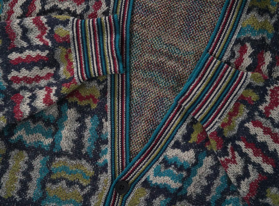 イタリア製 MISSONI SPORT 総柄 デザイン カーディガン 48