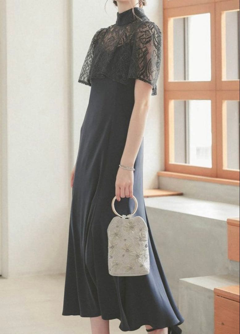 Dorry Doll パーティードレス Sサイズ アッシュネイビー