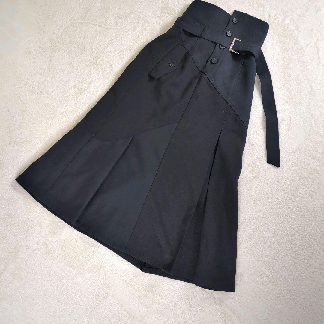 極美品✨️　UNITEDTOKYO　ロングスカート　アシンメトリー　ベルト有