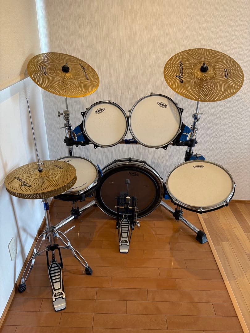 Traps ドラムセット シンバル 専用バック付き