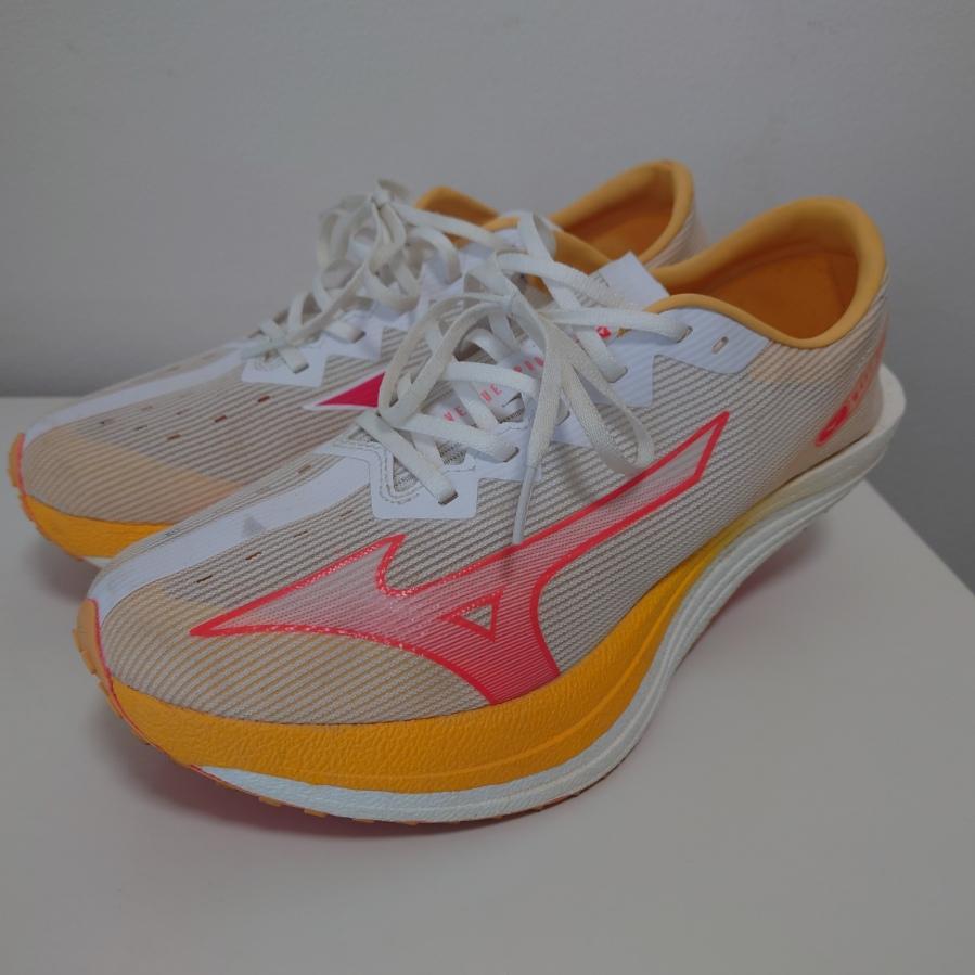 Mizuno ウェーブデュエルネオランニングシューズ ホワイト/ピンク/オレンジ