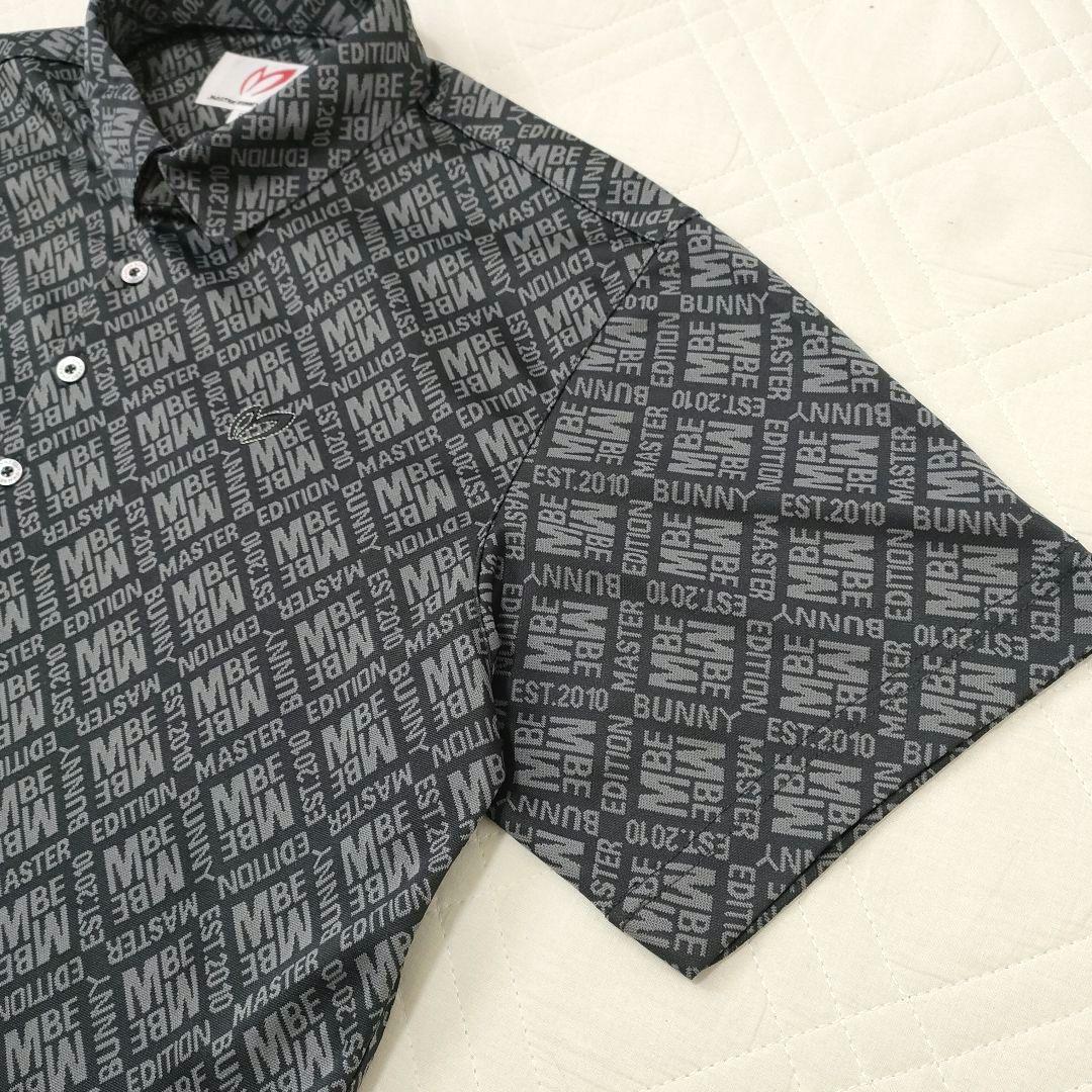 流行に  美品】マスターバニーエディション 半袖ポロシャツ ロゴ総柄 メンズウェア