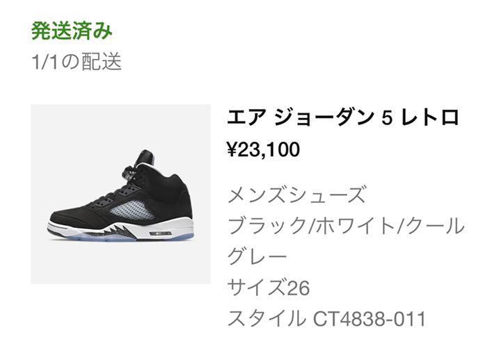 エアジョーダン5レトロ　26cm