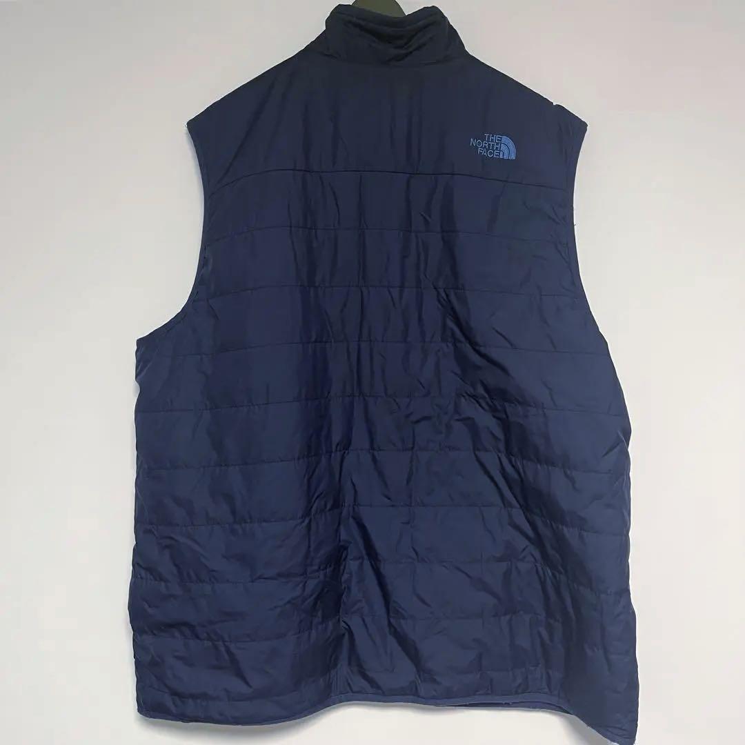 THE NORTH FACE 青 ベスト ノースリーブ リバーシブル