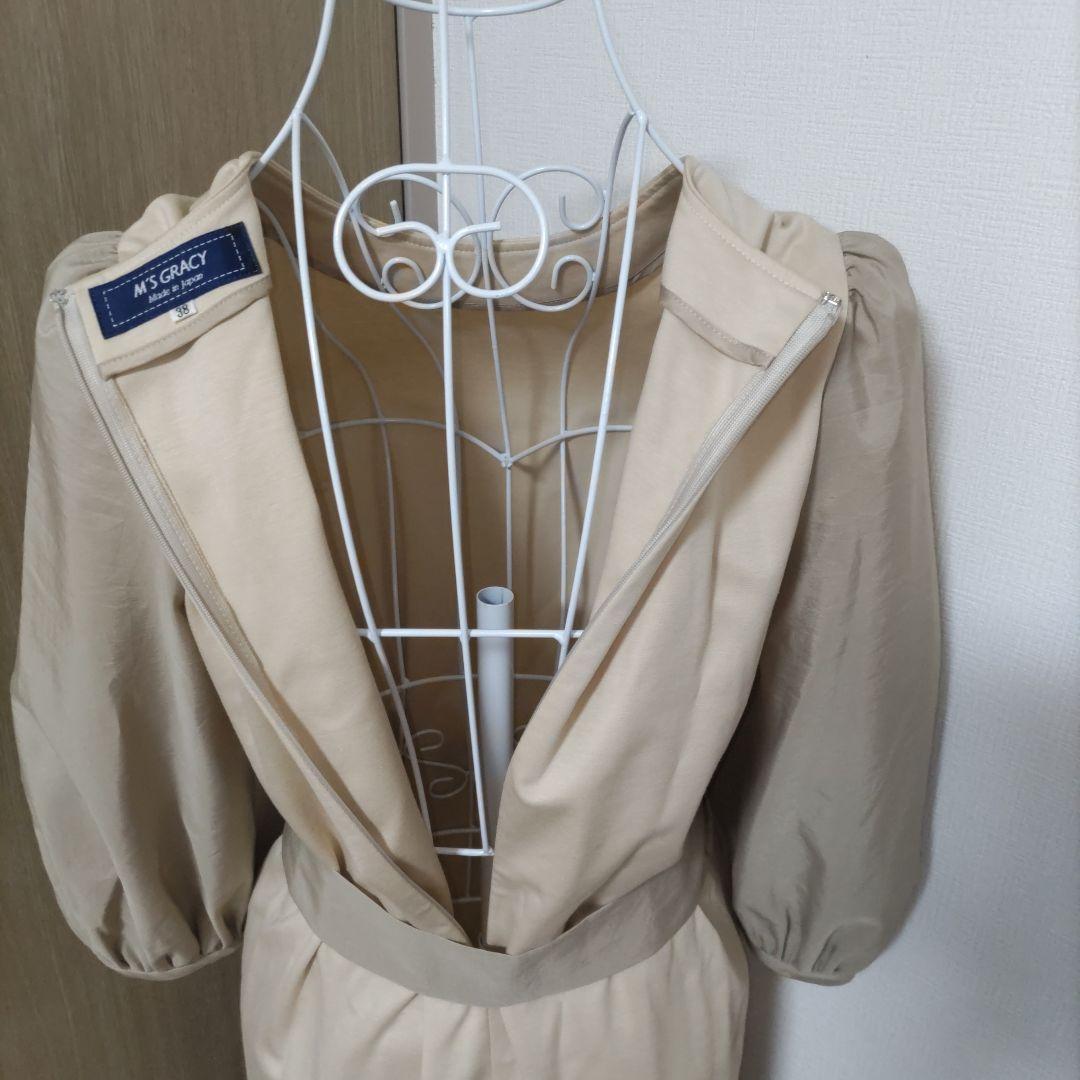 【極美品】M'SGRACY　エムズグレイシー ロングワンピース ベルト リボン