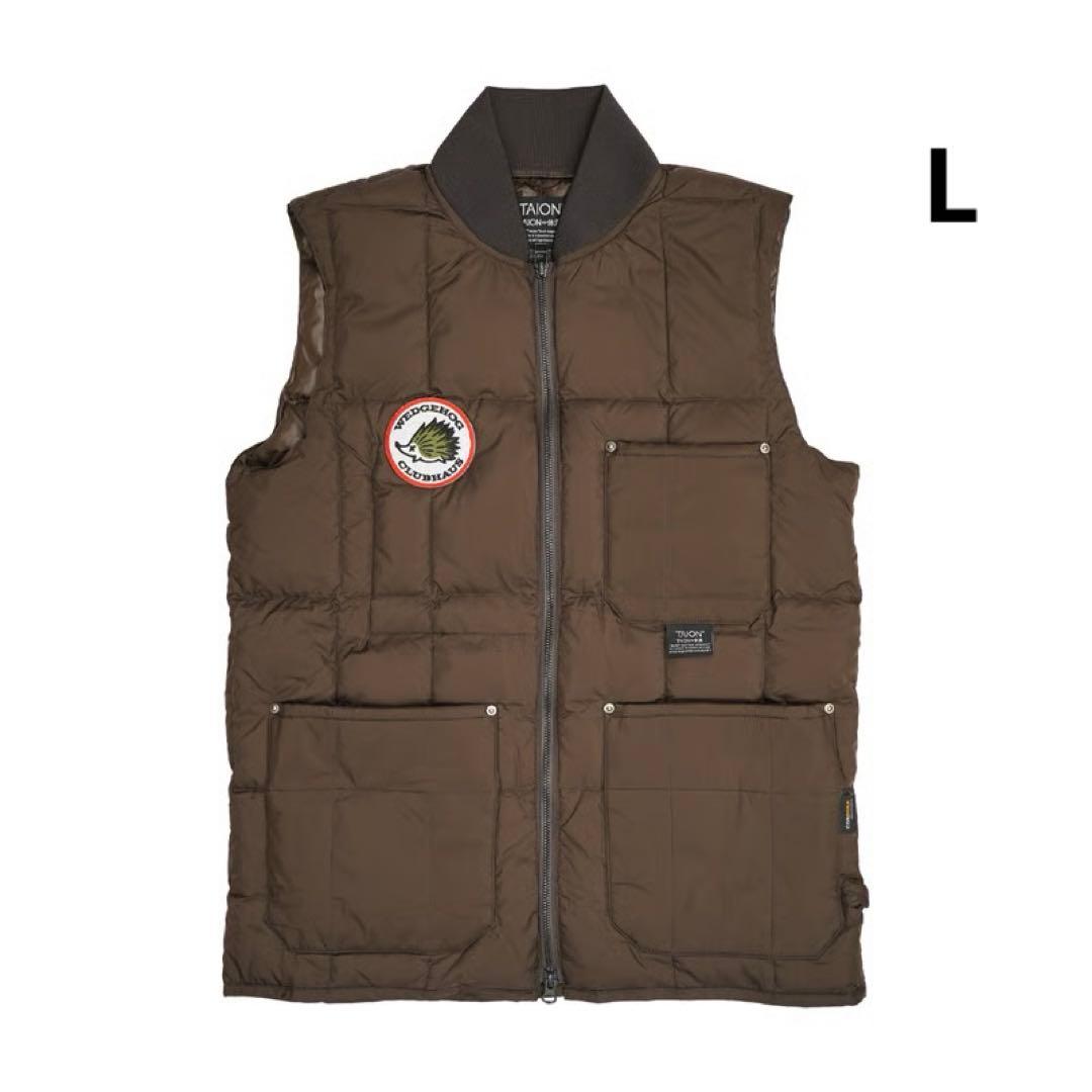 TAION W-Zip DownVest クラブハウス　ダウンベスト　L